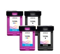 XXINGYULI Sostituzione cartuccia d'inchiostro ricaricata compatibile per modelli Deskjet 123 123XL 3630 1110 2130 2132 2133 2134 3632 3638(2Black and 2Color)