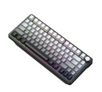 XXINGYULI Tastiera da gioco wireless X85 con Bluetooth Tri-Mode RGB e manopole Meta, funzionalità hot-swap e durata estesa(MOONLIT NIGHT)