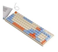 XXINGYULI Tastiera meccanica Bluetooth wireless Gk102 con tre modalità per desktop e notebook da ufficio e giochi e-sport Interruttori verdi(Star-SilverAxis3mode)