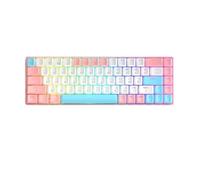 XXINGYULI Tastiera meccanica cablata impermeabile personalizzata con RGB per giochi russi e uso in ufficio compatibile con vari sistemi informatici(Chalk Blue Axis)