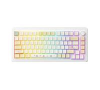 XXINGYULI Tastiera meccanica compatta RGB Sostituzione a caldo del 75% con guarnizione multimodale Montaggio CNC in alluminio Design rivolto a sud(WHITE)