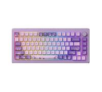 XXINGYULI Tastiera meccanica compatta RGB Sostituzione a caldo del 75% con guarnizione multimodale Montaggio CNC in alluminio Design rivolto a sud(PURPLE)