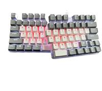 XXINGYULI Tastiera meccanica retroilluminata rosa personalizzata divisa 78 cablata per tablet programmabile per giocatori PC destrorsi e mancini(D)