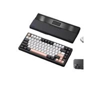 XXINGYULI Tastiera meccanica tri-mode WAVE75 Hot Swap Accessori da gioco con struttura in alluminio personalizzata con guarnizione per giocatori PC(BLACK SPRAY ARGB)