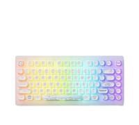 XXINGYULI Tastiera meccanica wireless con personalizzazione RGB Design ergonomico per uso in ufficio e giochi Accessori carini compatibili con vari dispositivi(TRANSLUCENCY)