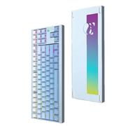 XXINGYULI Tastiera meccanica wireless PD87M Pro Design con guarnizione personalizzata in alluminio Compatibilità a tre modalità per giocatori PC(PD87M pro blue)