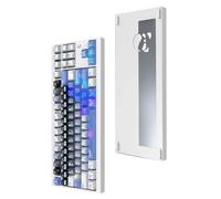 XXINGYULI Tastiera Meccanica Wireless PD87M PRO Design con Guarnizione Personalizzata in Alluminio Compatibilità a Tre modalità per Giocatori PC(PD87M PRO White D)