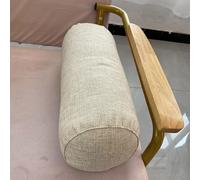 XXIUDEE Cuscino cilindrico rotondo per divano, bracciolo, per yoga, comodino, cuscino cilindrico, per dormire, auto, casa (45 x 20 cm, beige)