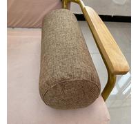 XXIUDEE Cuscino cilindrico cilindrico per divano, bracciolo, yoga, per comodino, cuscino cilindrico, per dormire, auto, casa (45 x 20 cm, marrone)