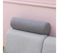 XXIUDEE Cuscino per testiera del divano, con cerniera, di supporto lombare per casa/letto/auto, cuscino rotondo per bracciolo, protezione per il comodino (70 x 20 cm, grigio scuro)