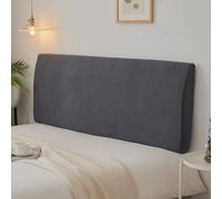 XXIUDEE Fodera universale per testiera e schienale del letto, elastica, protezione antipolvere per mobili da letto, lavabile in lavatrice, 180 cm, grigio scuro