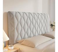 XXIUDEE Fodera universale per testiera letto, protezione per lo schienale della testiera del letto, per letto king size, matrimoniale, singolo, morbido tessuto di poliestere (190 cm, grigio)