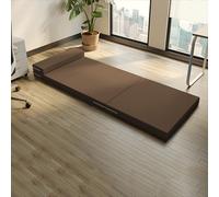 XXIUDEE Materassino pieghevole per bambini, per soggiorno, camera da letto, pigiama party, materasso da pavimento, con fodera rimovibile, materasso portatile (200 x 80 x 10 cm, marrone)