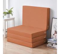 XXIUDEE Materasso da pavimento pieghevole Tatami con cerniera, per bambini, ospiti, soggiorno, camera da letto, pigiama party, tenda per auto, viaggi, campeggio, roulotte (200 x 90 x 8 cm, arancione)