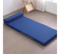 XXIUDEE Materasso pieghevole tatami con copertura rimovibile, materassino pieghevole per meditazione, yoga, bambini ospiti, soggiorno, pigiama party, tenda da viaggio e auto (200 x 60 x 10 cm, blu)