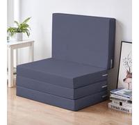 XXIUDEE Materasso pieghevole Tatami da pavimento con cerniera, per bambini, ospiti, soggiorno, camera da letto, pigiama party, tenda per auto, viaggi, campeggio, roulotte (200 x 100 x 8 cm, grigio