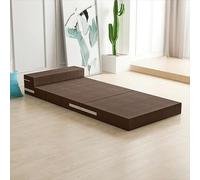 XXIUDEE Materasso singolo, pieghevole, con cuscino portatile, lavabile, pieghevole, letto per ospiti, per adulti, tappetini da campeggio, sollievo dalla pressione e supporto (200 x 60 x 5 cm, marrone)