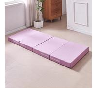 XXIUDEE Materasso tatami pieghevole lavabile in lavatrice, divano letto pieghevole, ideale per ospiti, campeggio, viaggi, pigiama party per bambini, facile da riporre (200 x 100 x 8 cm, viola)