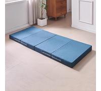 XXIUDEE Materasso tatami pieghevole lavabile in lavatrice, divano letto pieghevole, ideale per ospiti, campeggio, viaggi, pigiama party per bambini, facile da riporre (200 x 100 x 10 cm, blu scuro)