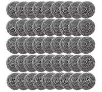 XXJXING Confezione da 48 spugne abrasive in acciaio inox, per stufe, pentole, cappe da cucina, ecc. Difficili da pulire (confezione da 48, piccole da 10 grammi)