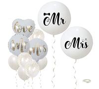 XXL 36" Mr Mrs Palloncini 18" Mr und Mrs Palloncini decorativi per matrimonio