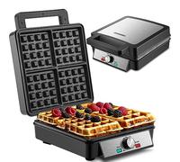 XXL 4 piastre per waffle | 1200 Watt | Macchina per cialde | Piastre per panini | Tostapane per waffle | Waffle maker | Grill elettrico | XXL Wafflemaker | Piastra per waffle | Macchina per waffle