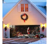 Xxl Decorazione natalizia per esterni Buon Natale, festa di Natale, fotografia di Babbo Natale, sfondo per porta del garage, decorazione per feste, 2,1 x 4,8 m (C, 480 x 210 cm)