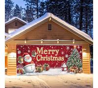 Xxl Decorazione natalizia per esterni. Date questo Natale una dichiarazione festiva con il nostro striscione per garage, perfetto per il periodo natalizio. (C, 400 x 180 cm)
