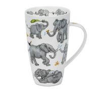XXL Dunoon Tazza Henley Elephantastic Elefanti Per 600Ml Porcellana Formano