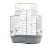 XXL Gabbia per Uccelli Canarini Budgie Con Trespolo 58,5 x 38 x 65cm