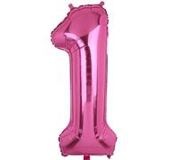 XXL Grande Rosa Numero 1 Foil Palloncino Mylar Gigante Ragazza Elio Palloncini Decorazioni per Feste di Compleanno Bambino