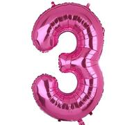 XXL Grande Rosa Numero 3 Foil Palloncino Mylar Gigante Ragazza Elio Palloncini Decorazioni per Feste di Compleanno Bambino