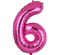 XXL Grande Rosa Numero 6 Foil Palloncino Mylar Gigante Ragazza Elio Palloncini Decorazioni per Feste di Compleanno Bambino