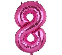 XXL Grande Rosa Numero 8 Foil Palloncino Mylar Gigante Ragazza Elio Palloncini Decorazioni per Feste di Compleanno Bambino