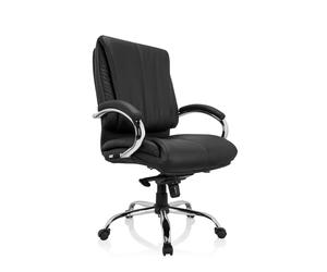 XXL H 100 | Ecopelle - Sedia girevole XXL Nero