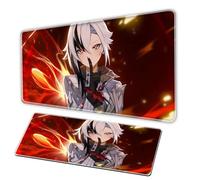 XXL large mouse pad, gaming and anime mousepad, 3mm large mouse pad, natural rubber base, sewn edge, expandable office pad and compute mousepad Tappeti di mouse per gamers per PC (F, 35.4×15.7in)