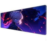 XXL large mouse pad, gaming and anime mousepad, 3mm large mouse pad, natural rubber base, sewn edge, expandable office pad and compute mousepad Tappeti di mouse per gamers per PC (D, 31.5×11.8in)