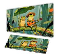 XXL Large Tappetini per il Mouse, Rain Frog Game Keyboard Pad, Funny Anime MousePad XXL Rubber Anti slip Base - Smooth Surface - Suitable for Home Office MousePad Frog Animal (80×40c'm)