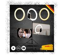 XXL Luce ad Anello Con 2m Treppiede Grande + Cellulare Smartphone Supporto