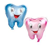 XXL Palloncini a Denti,2 Pezzi Palloncini a Forma di Dente, Decorazioni con Palloncini a Forma di Dente per Feste di Compleanno per Bambini, Feste di Rivelazione di Genere, Baby Shower