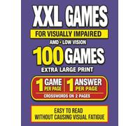 XXL Puzzle Book for visually impaired. 100 Games Extra large Print: 100 Extra-Large-Print Sudoku, Word Search and Missing-Vowel Puzzles for Adults and Seniors