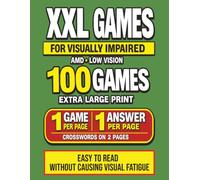 XXL Puzzle Book for visually impaired. 100 Games Extra large Print: 100 Extra-Large-Print Sudoku, Word Search and Missing-Vowel Puzzles for Adults and Seniors