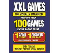 XXL Puzzle Book for visually impaired. 100 Games Extra large Print: 100 Extra-Large-Print Sudoku, Word Search and Missing-Vowel Puzzles for Adults and Seniors