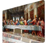 XXL Tappetino Mouse 1500x800 mm Gaming L'Ultima Cena Sottomano Scrivania Ufficio, Uomo Mousepad Antiscivolo con Base Stabile, Tappeto per Mouse e Tastiera, Accessori Scrivania Gaming, Lavoro H0-1134