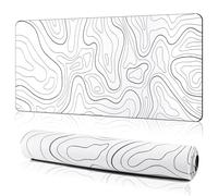 XXL Tappetino per Mouse da Gioco, Tappetino Mouse Gaming, Gaming Mousepad Extra Grande 900 x 400mm - Pad con Base in Gomma Antiscivolo, per Computer Portatile (Bianco)