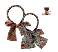 XXLNBJKA Satin Fabric Hair Bands, Retro Satin Cross Knotted Fabric Headband, Soft Hair Curlers for Daily Wearing, Dating, Sport, Making Up(Blue+Orange)