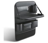 XXMMHTFD Organizer Sedile Posteriore per Dacia Spring Lodgy Dokker Duster Logan Sandero Stepway, Tavolino Pieghevole in Pelle con Porta Fazzoletti, Portaoggetti Auto Multifunzione