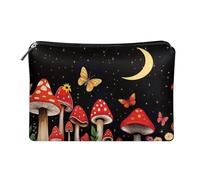 XXQGOMG Borsa cosmetica per ragazze adolescenti piccola pochette per trucco per borsa da viaggio per la cura della pelle per le donne, Fungo Luna