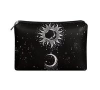 XXQGOMG Borsa cosmetica per ragazze adolescenti piccola pochette per trucco per borsa da viaggio per la cura della pelle per le donne, Stella Luna Nera