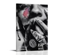 XXQPO ASAP Poster su tela con album Rocky At Long Last ASAP, decorazione da parete per la casa, soggiorno e camera da letto, 40 x 60 cm, con cornice